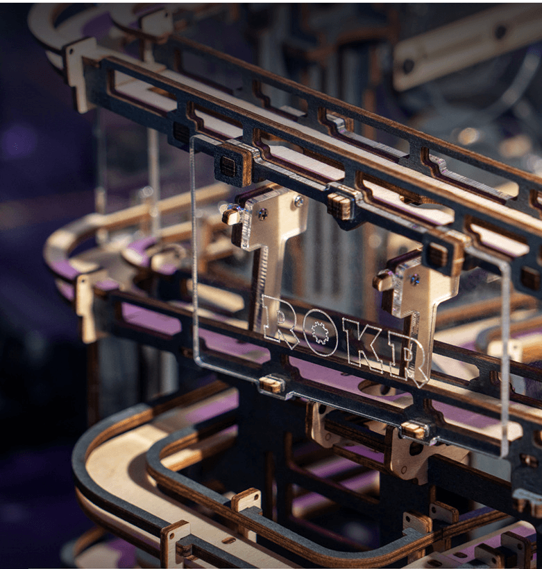 Marble Night City With Waterwheel - PuzelCraft