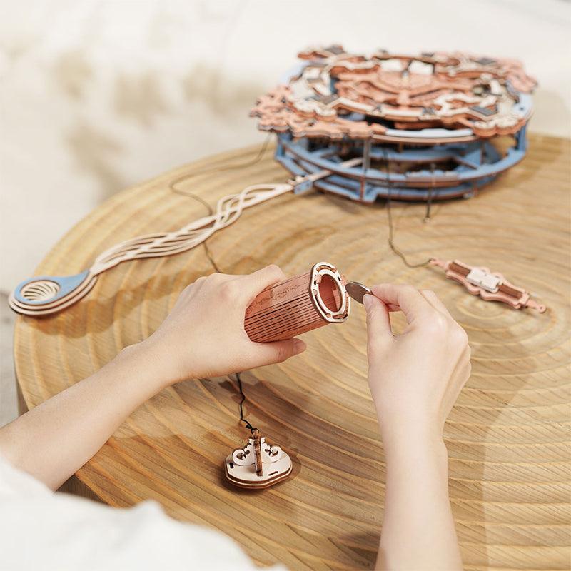 Colorful Wooden Mechanical Modern Wall Clock - PuzelCraft