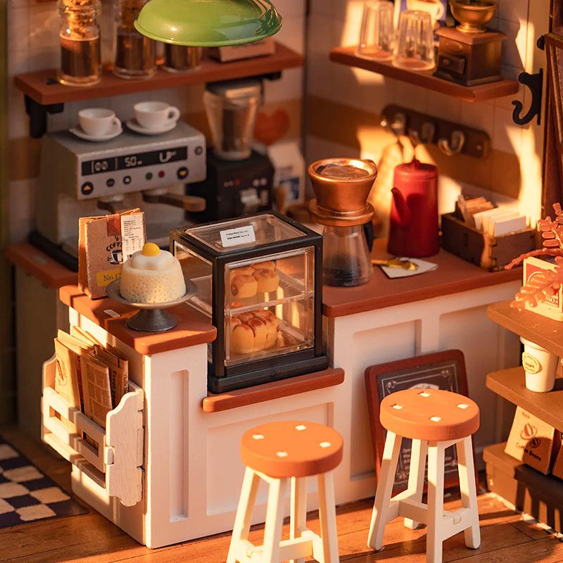 Rolife No.17 Cafe Miniature House Kit DG162 3D Wooden Building Toys For Gifts - PuzelCraft