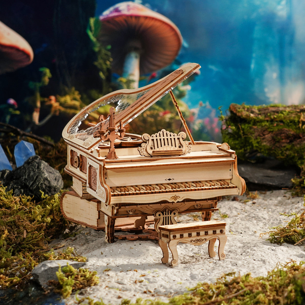 3D Wooden Magic Piano